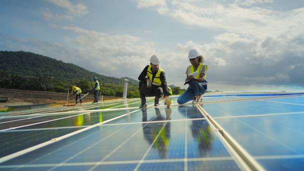 GIST Students doing practical solar training